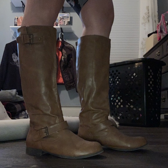 Brown Knee High Tall Boots Size 8.5 - Picture 5 of 6